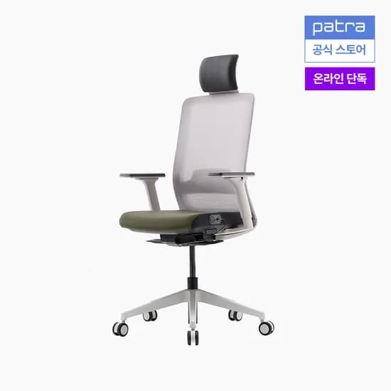 파트라 라온 업 컴퓨터 학생 책상 의자 온열시트 CORM11HPABS 그레이/그린