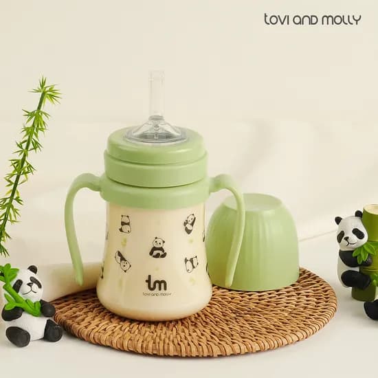 포포 그린 PPSU 아기 유아 어린이집 빨대컵 180ml