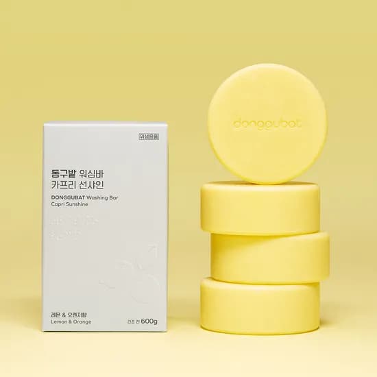 동구밭 워싱바 카프리 선샤인 과일 채소용 세척제 설거지비누 설거지바 600g 1개
