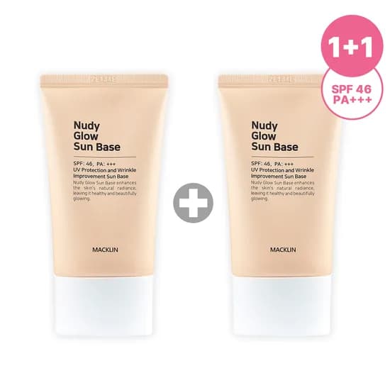 1+1 맥클린 누디글로우 파데프리 톤업선크림 SPF 46 PA+++ 50ml