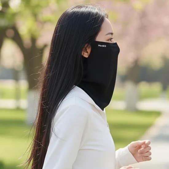 메디케이알 자외선차단 야외활동 스포츠용 쿨 기능성 마스크 1매입 냉감 블랙