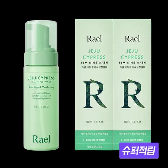 라엘 제주 편백 여성청결제 150ml, 2개
