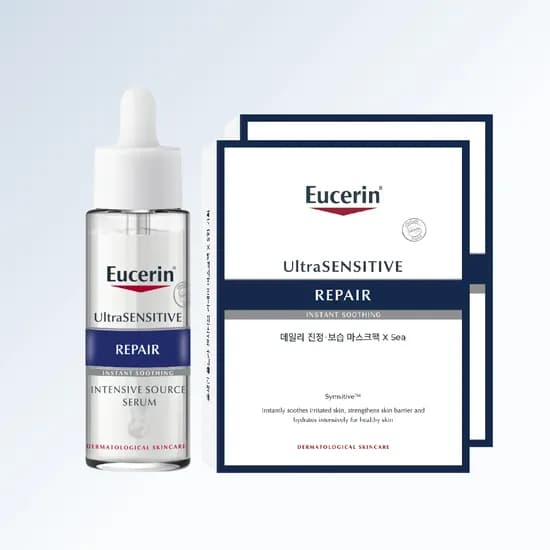 유세린 울트라센시티브 리페어 인텐시브 수르스 세럼 30ml+마스크팩10입 2종 세트