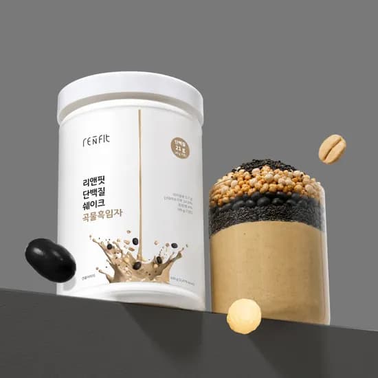 리앤핏 단백질 쉐이크 대용량 2종 곡물흑임자 630g 1개