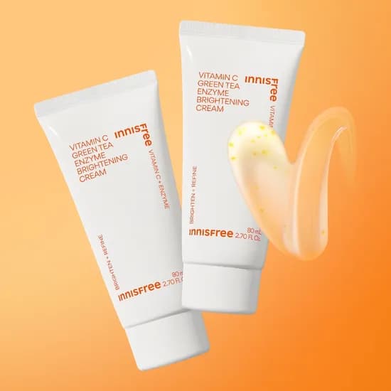 이니스프리 비타민C 캡슐 수분크림 저자극 톤업 잡티 (튜브형) 80mL, 2개