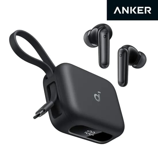 앤커 사운드코어 P41i 노이즈캔슬링 블루투스 이어폰 2 in 1 보조배터리 3000mAh 10W (C타입 케이블 일체형) A3937