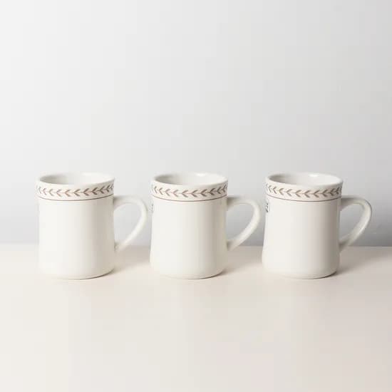 시라쿠스 뉴욕 가든 오목머그컵 집들이선물 세트 400ml, 3개, 브라운