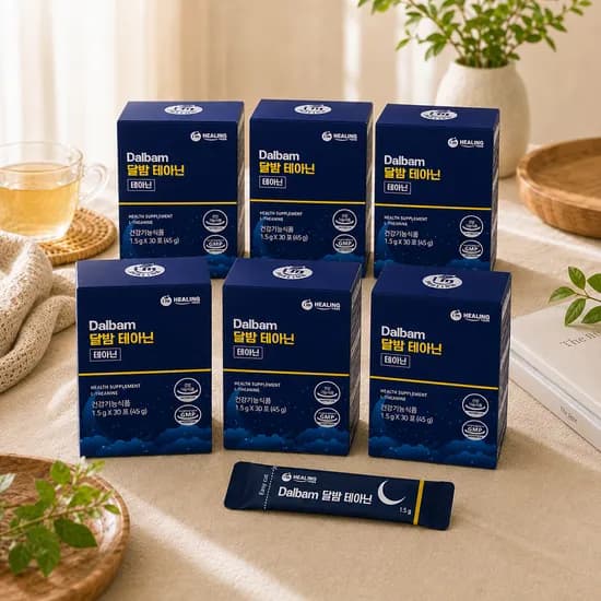 아임힐링 달밤 테아닌 250mg 건강기능식품 30포 6개