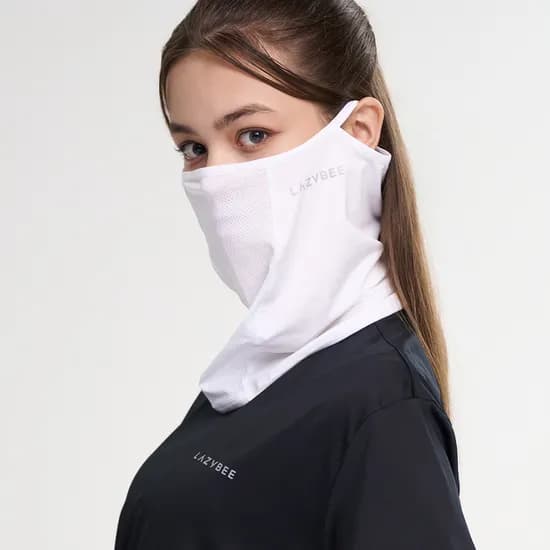 아이스쿨링 자외선차단 마스크 얼굴 햇빛 가리개 등산 러닝 자전거 마스크 화이트