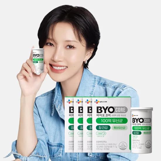 CJ 바이오코어 건강한 생유산균 100억 보장 고함량유산균 캡슐형 30캡슐 4개