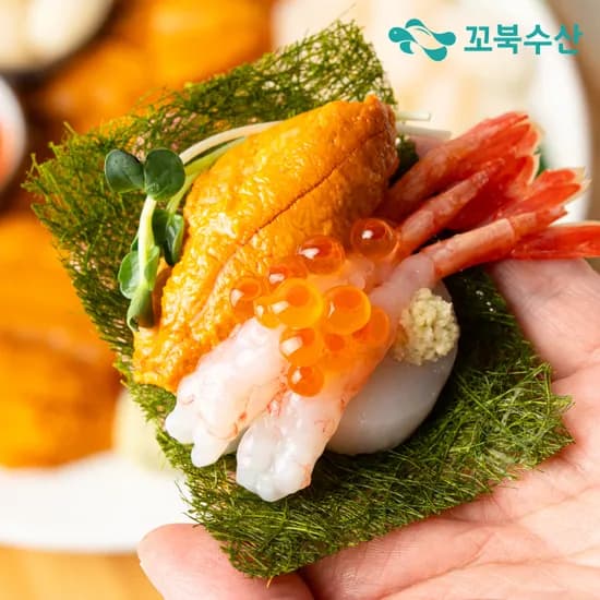 꼬북수산 홈마카세 세트 우니 단새우 감태