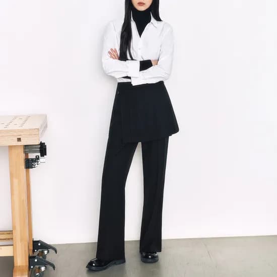 더엣지 랩스커트 팬츠