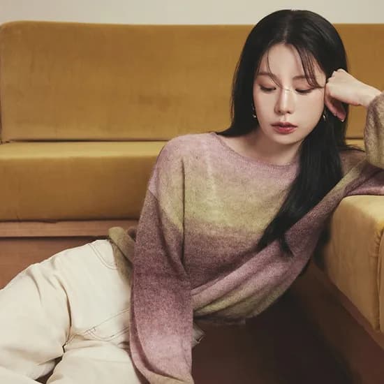 더엣지 옴브레 알파카 혼방 풀오버