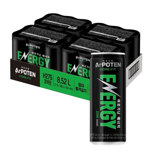 아르포텐 코어핏 에너지음료 에너지드링크 샤인머스켓 앤 사과, 355ml, 24개