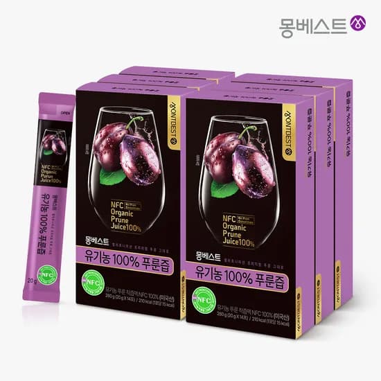 몽베스트 유기농 100% 푸룬즙 20g 14포, 6개