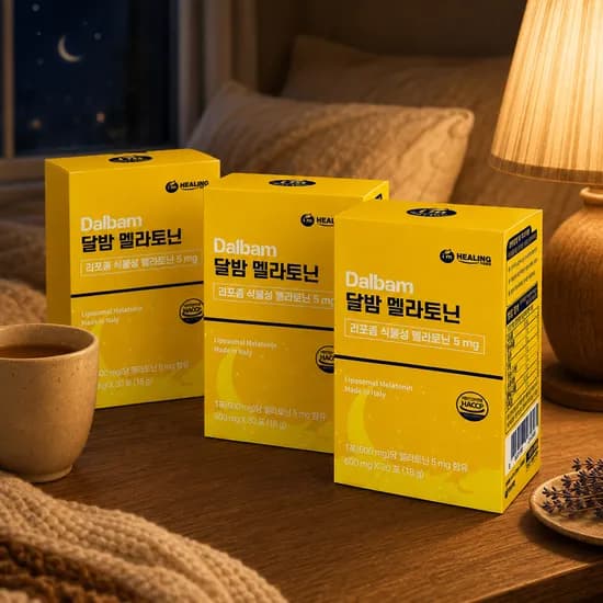 아임힐링 달밤 식물성 리포좀 멜라토닌 5mg 30포 3개