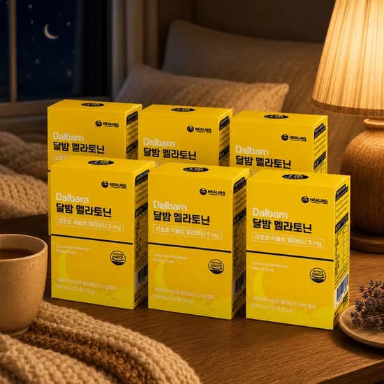 아임힐링 달밤 식물성 리포좀 멜라토닌 5mg 30포 6개