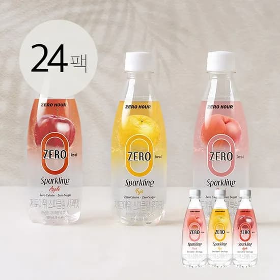 0kcal 스파클링 복숭아 외 2종 350ml 총 24병