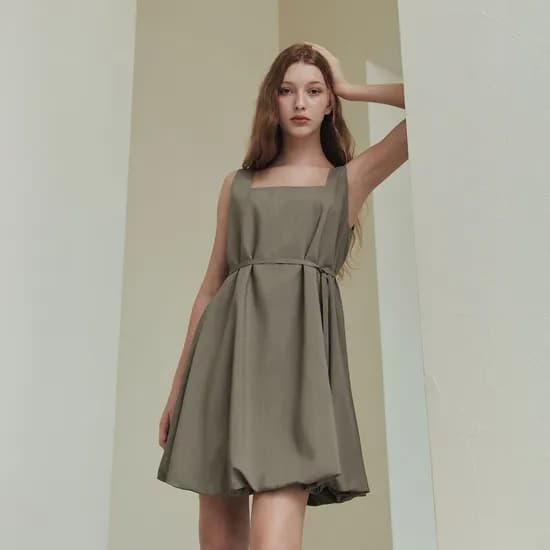벌룬 원피스 BALLOON ONE-PIECE / MOCHA MOUSSE