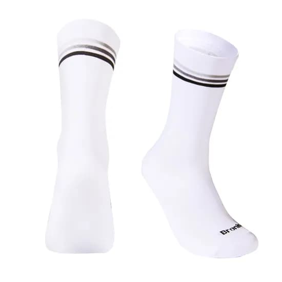 브로니스 클래식 스포츠 자전거 라이딩 사이클링 양말 GDR 화이트, S2 260-275mm