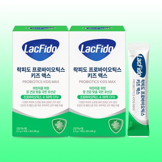 락피도 프로바이오틱스 키즈 맥스 · 락토바실러스&비피더스 50억 CFU 30포, 2개