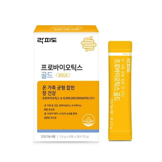 락피도 프로바이오틱스 골드 락토바실러스&비피더스 60억 CFU 30포 1개