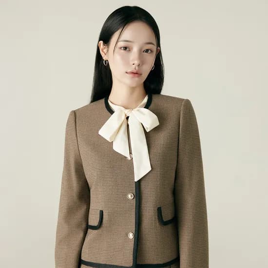 로엠 칼라리스 배색 자켓 RMJKF4TR52