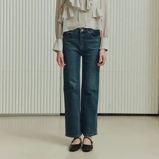 스트레이트 워싱 데님 팬츠 STRAIGHT WASHING DENIM PANTS / INDIGO