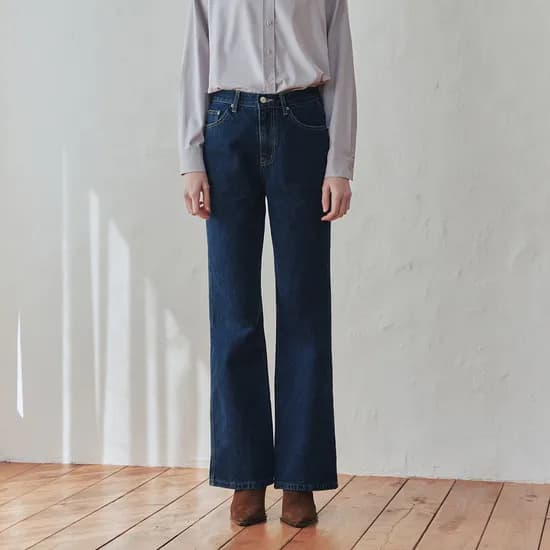 세미 부츠컷 데님 팬츠 SEMI BOOTCUT DENIM PANTS / INDIGO