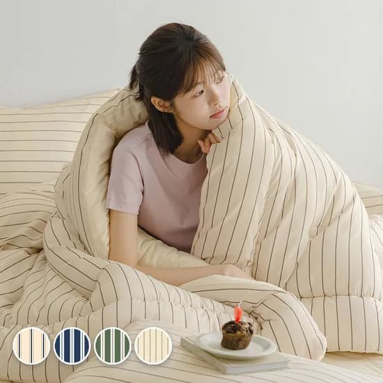 바자르 윈터빌리지 먼지없는 극세사 양면 겨울 차렵이불 패드세트 SS