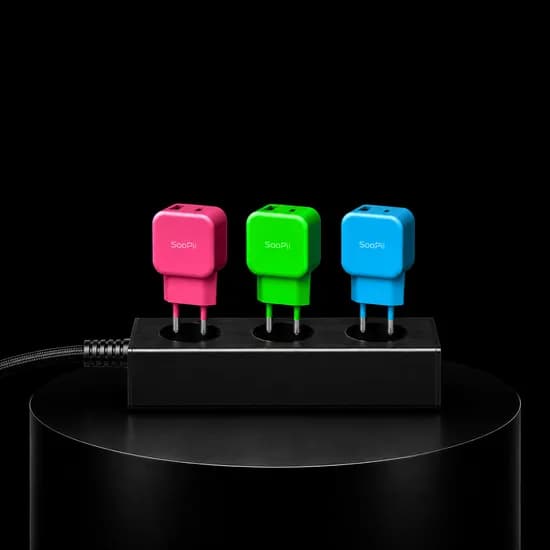 수피 비비드 컬러 USB A C타입 25W 듀얼 초고속 미니 충전기