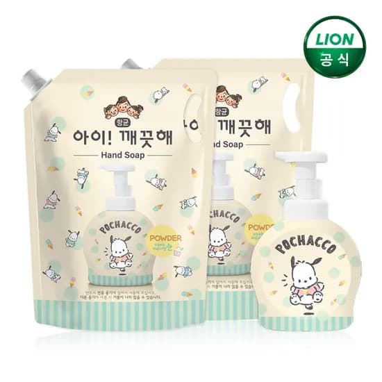 아이깨끗해 X 포차코 대용량 핸드워시 1.8L 리필 2개