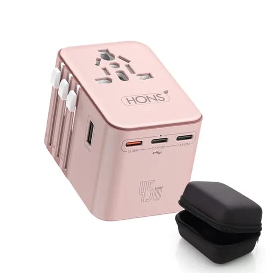 혼스 해외여행용 GaN PD45W 고속 2500W 멀티 어댑터 HSTA-45W5 1개