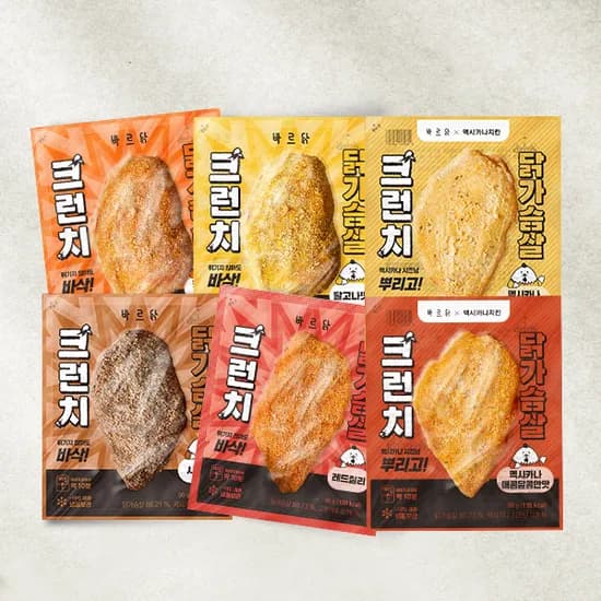 바르닭 크런치 닭가슴살 6종 10팩 골라담기