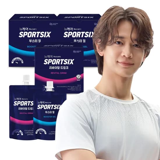 뉴케어 스포식스 러닝 마라톤 부스터젤 20팩 + 리바이탈 드링크 전해질음료 10팩 (총 3box)