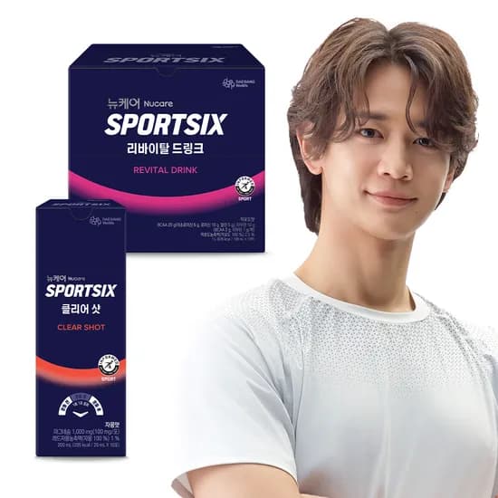 뉴케어 스포식스 러닝 마라톤 리바이탈 드링크 전해질음료 10팩 + 클리어샷 10포 (총 2box)
