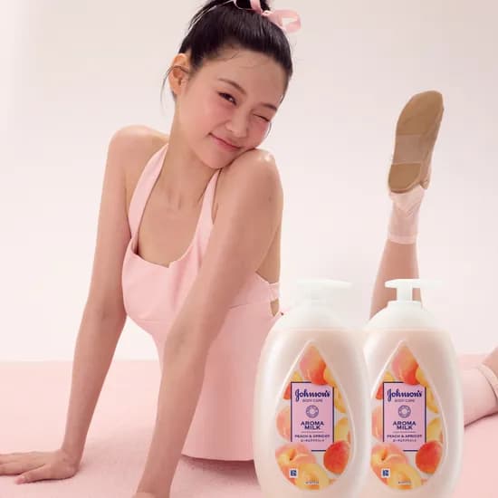 존슨즈 뷰티 바디로션 향좋은 보습 피치 애프리콧, 500ml, 2개
