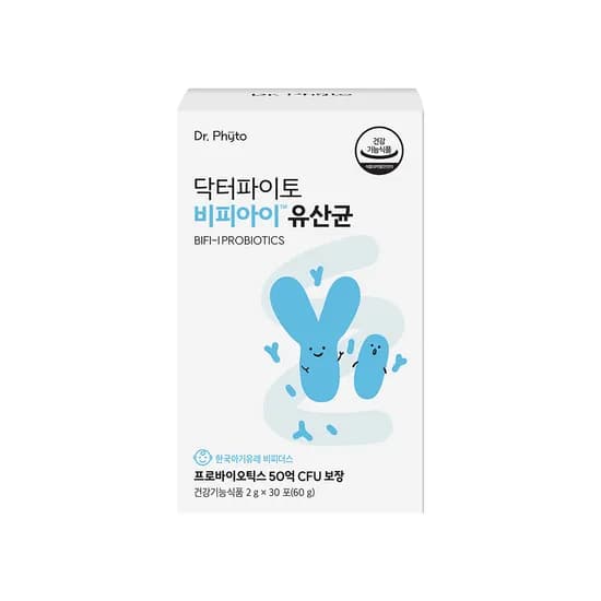 닥터파이토 비피아이 유산균 어린이 키즈 100% GRAS 등재 비피더스 30포, 1개