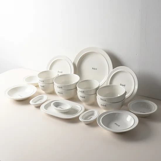 집들이선물 시라쿠스 메이플 4인 그릇세트 신혼식기 19종, 화이트, 1세트