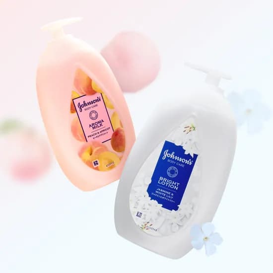 존슨즈 뷰티 바디로션 향좋은 보습 자스민 화이트릴리+피치 애프리콧, 500ml, 2개