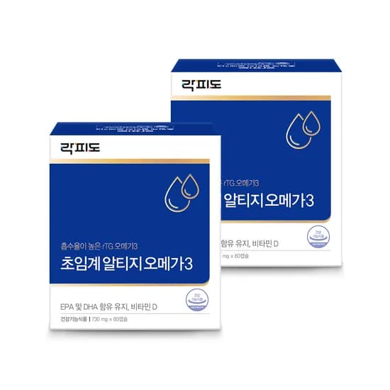 락피도 초임계 알티지 오메가3 비타민D 함유 60캡슐 2개