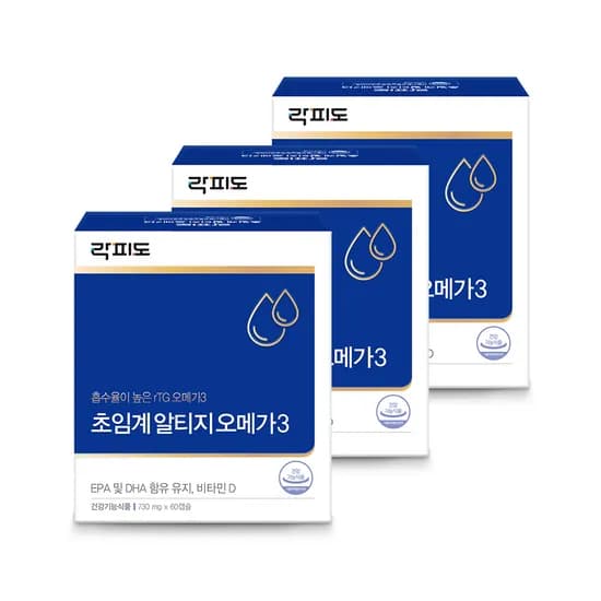 락피도 초임계 알티지 오메가3 비타민D 함유 60캡슐 3개