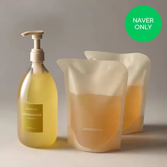 아로마티카 레몬그라스 탈모케어 샴푸 대용량 2L 세트 (본품1L+리필500MLX2)