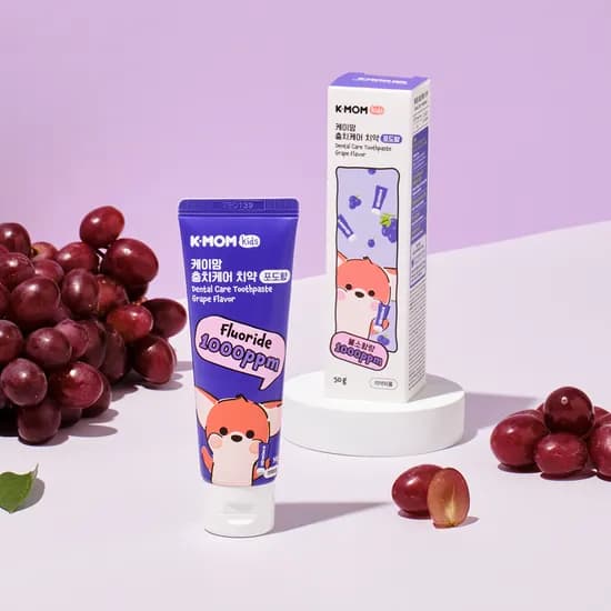 케이맘 1000ppm 충치케어 불소치약 50g 포도향