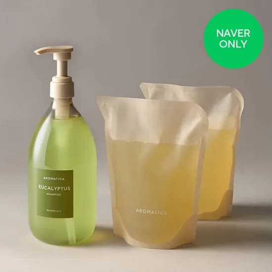 아로마티카 유칼립투스 탈모케어 샴푸 대용량 2L 세트 (본품1L+리필500MLX2)