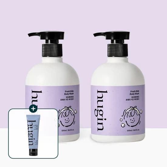 허긴 프레쉬 대용량 키즈 바디워시 500ml+500ml 어린이용워시 유아용 저자극