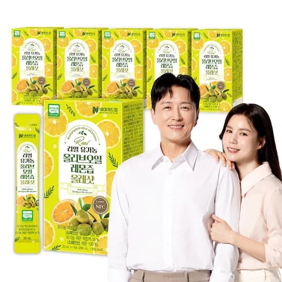 유기농 올레샷 올리브오일 레몬즙 6박스 (총84포) 올리브오일레몬샷 스틱 엑스트라버진