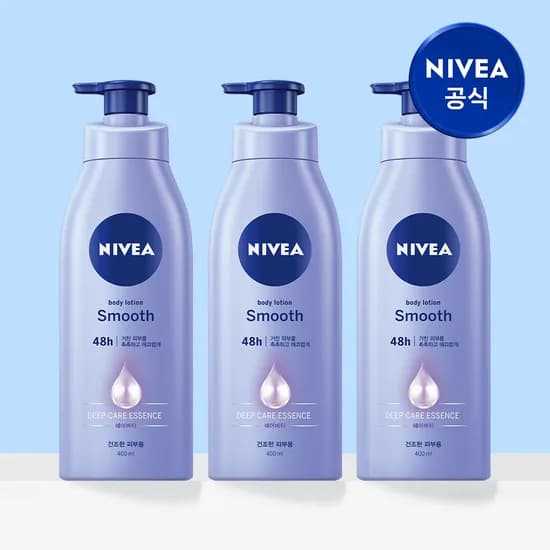 니베아 스무스 바디로션 400ml, 3개
