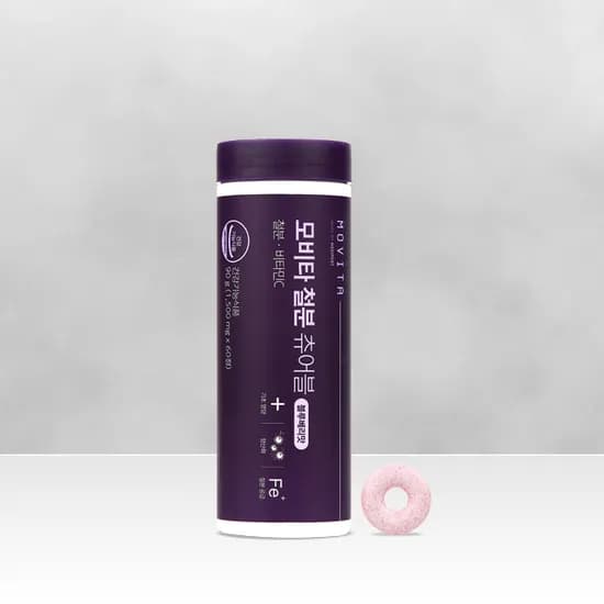 모비타 여성 남성 초등학생 청소년 블루베리맛 철분 츄어블 철분제 영양제 60정, 1개