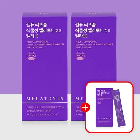 식물성 리포좀 멜라토닌 5mg 멜라몽 14포 3개